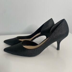 Low heel black sparkly pointy shoes Nina women’s sz 8.5 special occasion event